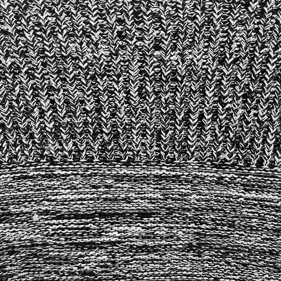 MOUSSY Free Size Textured Knit Sweater Black White 90s Y2K Relaxed Boxy Fit - Picture 5 of 6